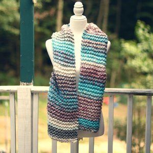 Knitted super soft and warm beautiful wide scarf